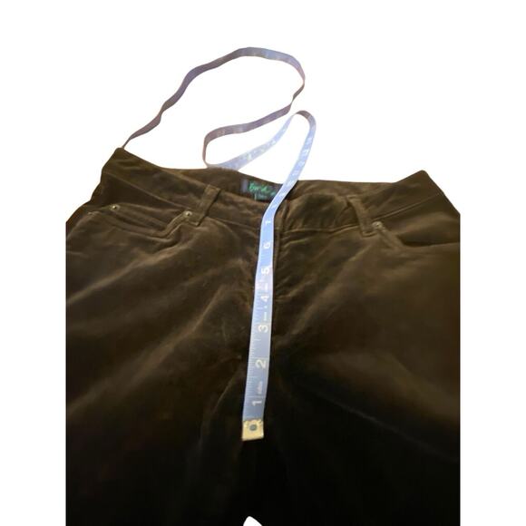 Boden Brown Velvet Straight Leg Trousers 12R Cotton With Stretch Fab Condition - Picture 11 of 13